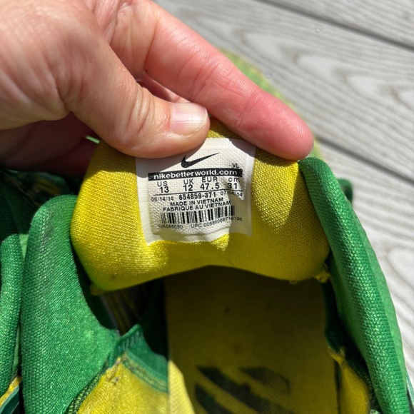 Nike Zoom Field General Football Turf Oregon Ducks Green Size 13 654859-371 - Picture 9 of 10